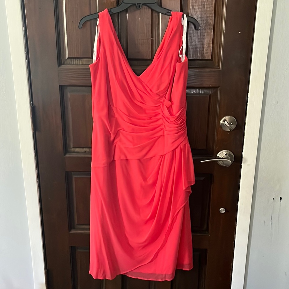 Tangerine colored bridal dress/mother of the groom or bride dress Jordan brand